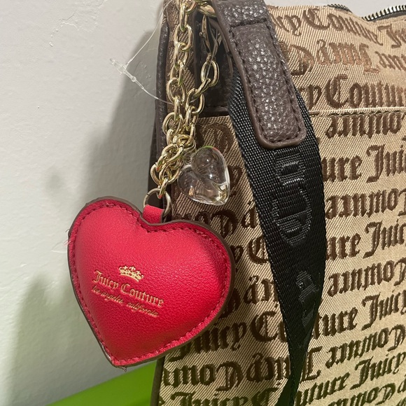 NWT Juicy Couture Cross my Heart Gothic Logo Crossbody Bag - Picture 4 of 13